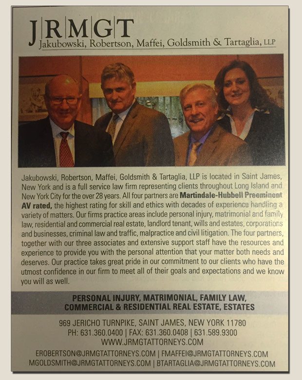 One of Long Island’s top rated law firms in 2016